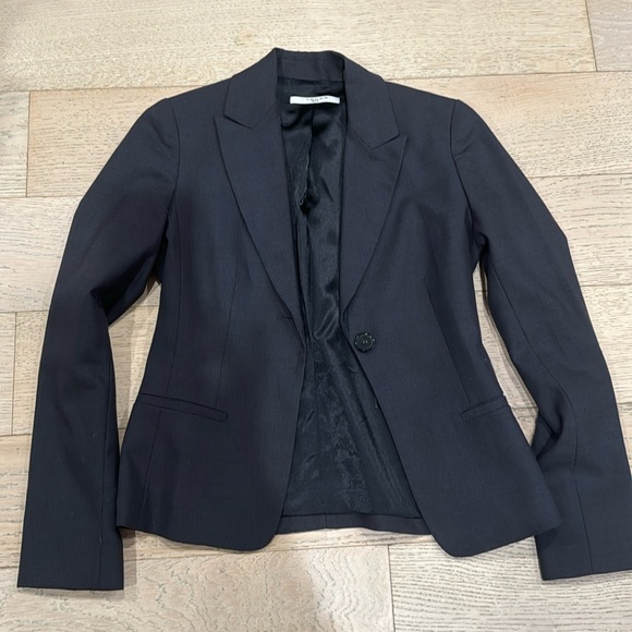 Gray suit jacket tailored Tahari 0P 0 - Picture 1 of 5